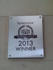 TripAdvisor 2013 Winner sign, The Bale