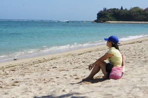 Serene & solitude, enjoying the nature gift, sand-sea-sun-sky, Geger Beach